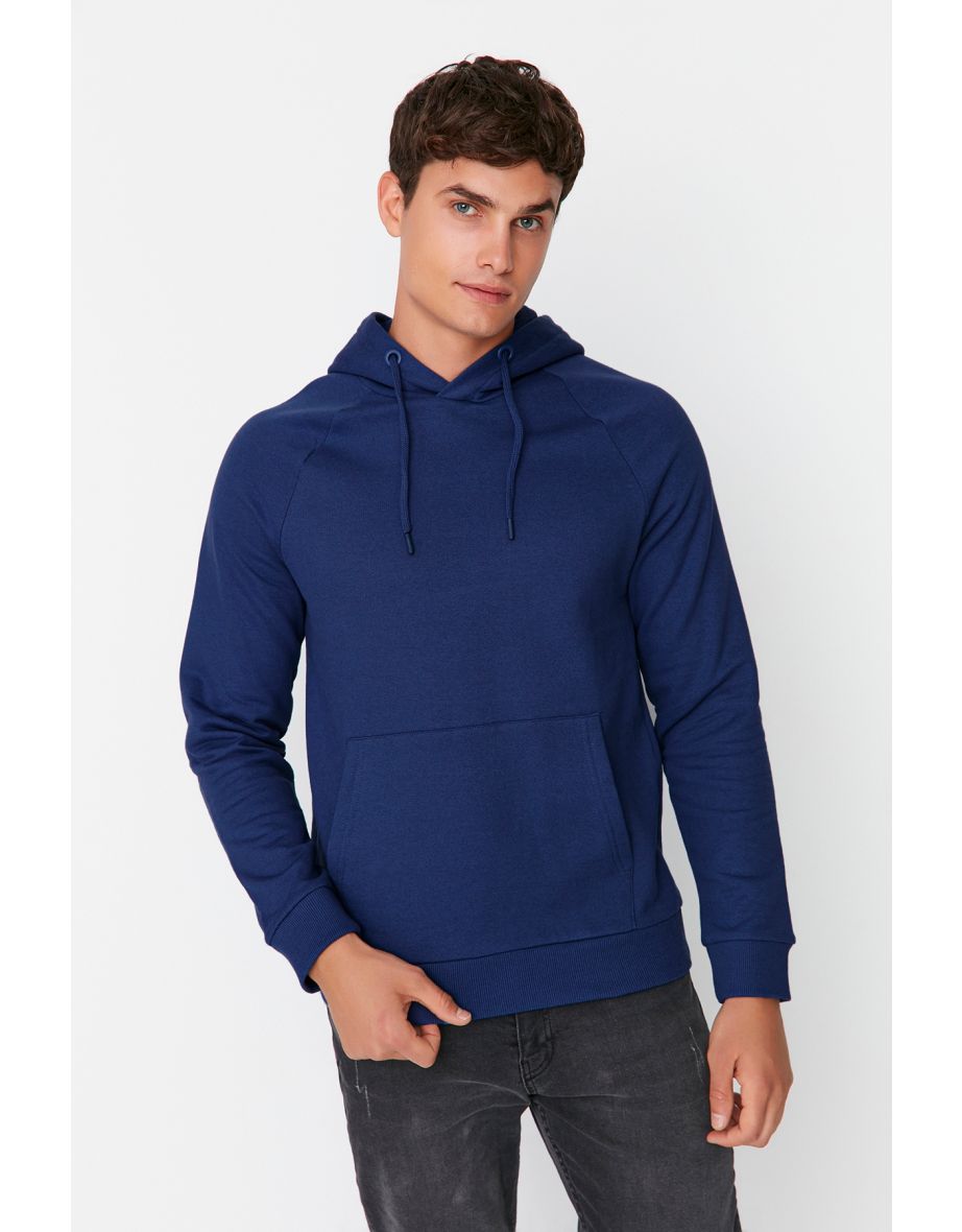 Sweatshirt - Navy blue - Fitted