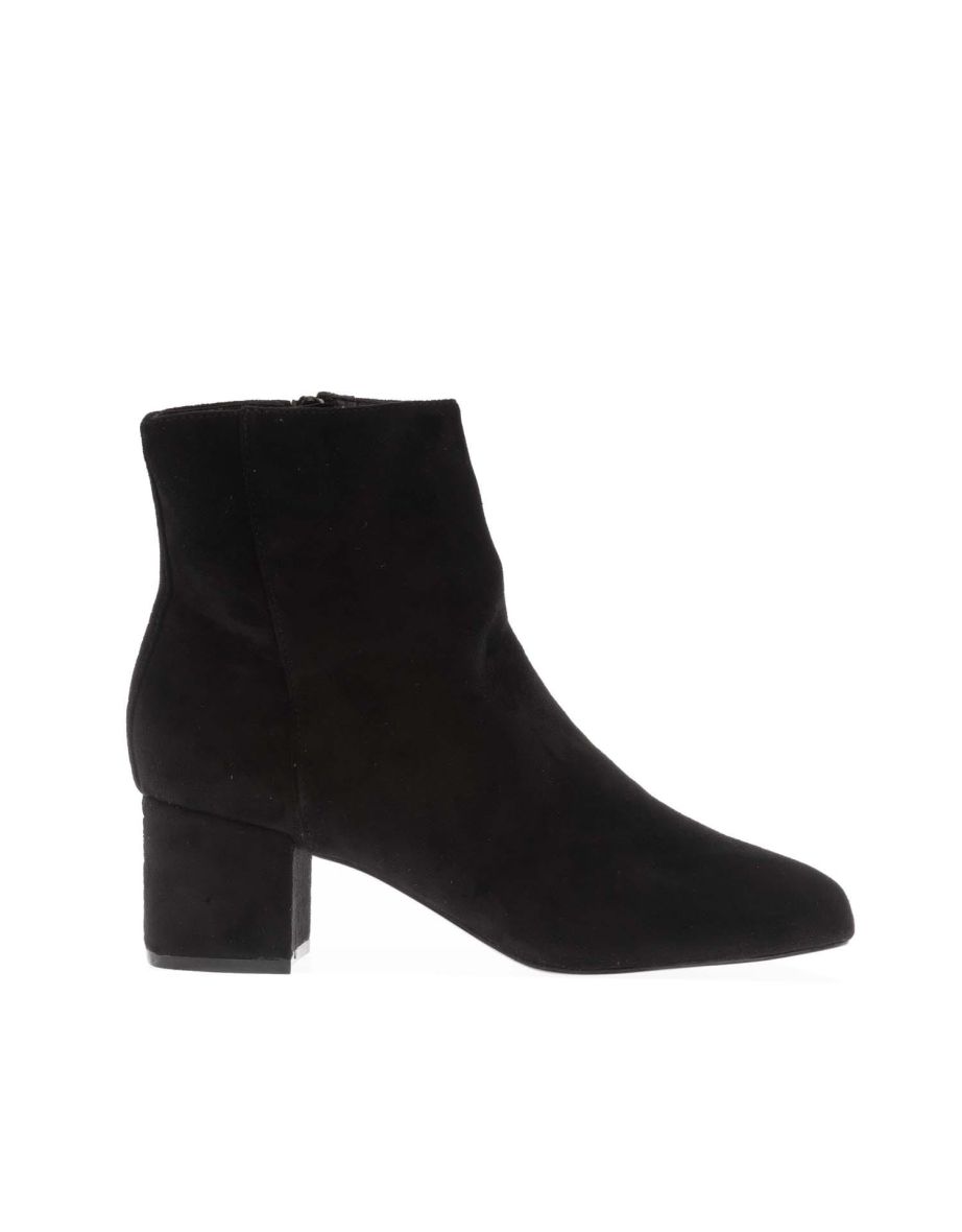 Women's Dune Prisha Block-Heel Ankle Boots in Black