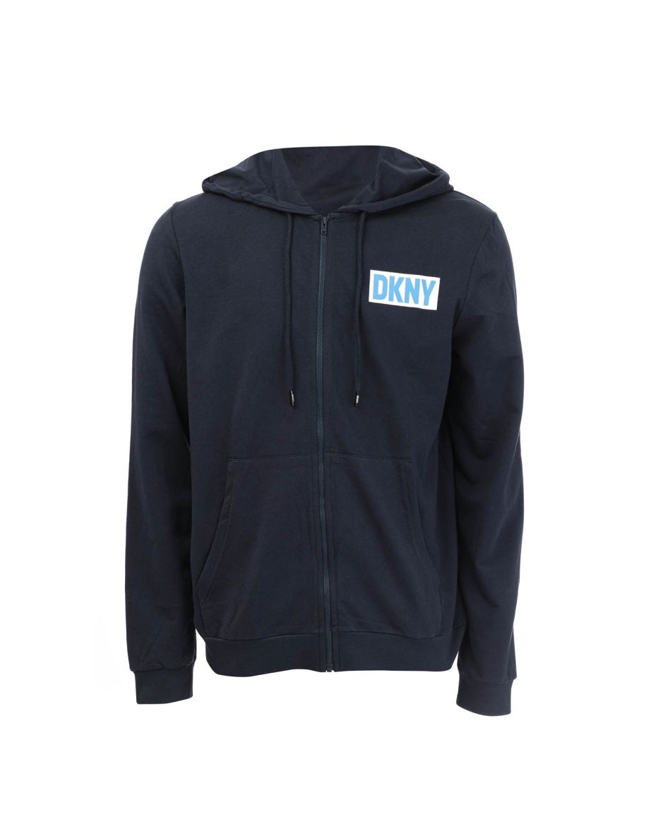 Men's DKNY Iceman Hooded Lounge Top in Blue