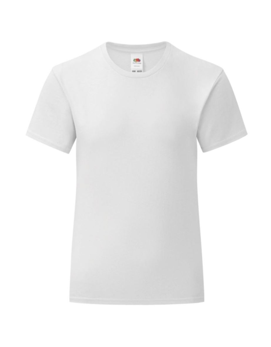 Fruit Of The Loom Girls Iconic T-Shirt - White