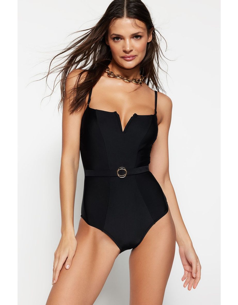 Swimsuit - Black - Plain