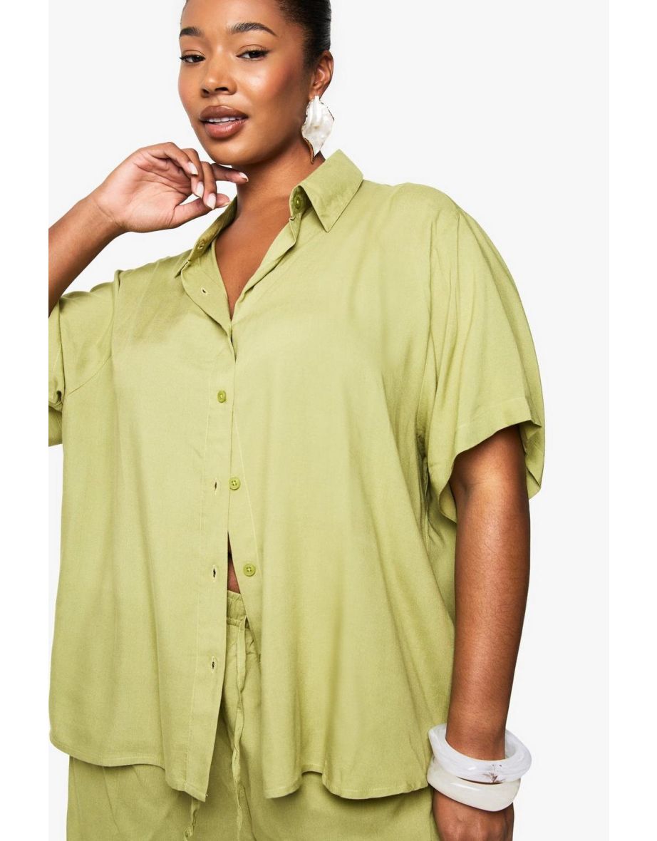 PLUS LIGHTWEIGHT SHORT SLEEVED SHIRT AND SHORTS CO-ORD - 3