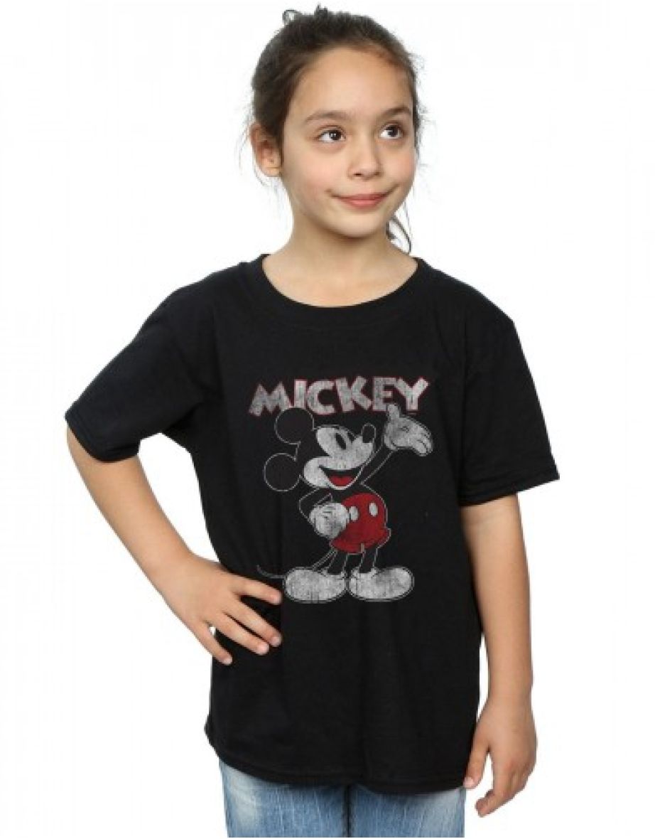 Disney Girls Presents Mickey Mouse T-Shirt - Black