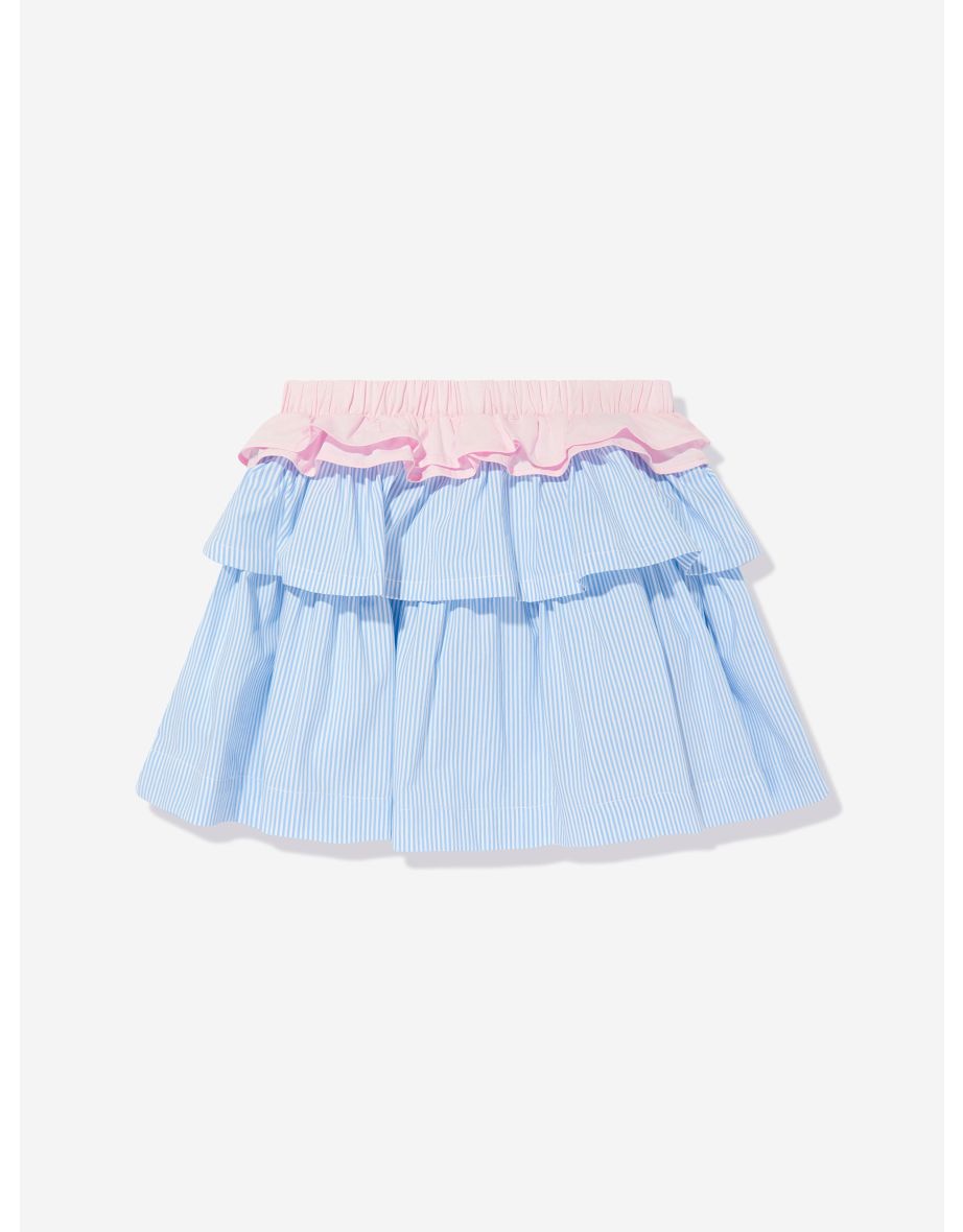 Girls Poplin Skirt in Blue