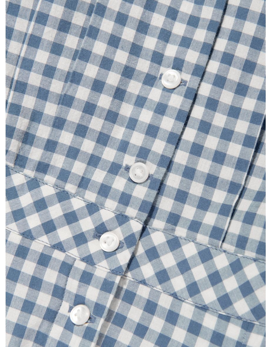 Girls Gingham Playsuit in Blue - 3