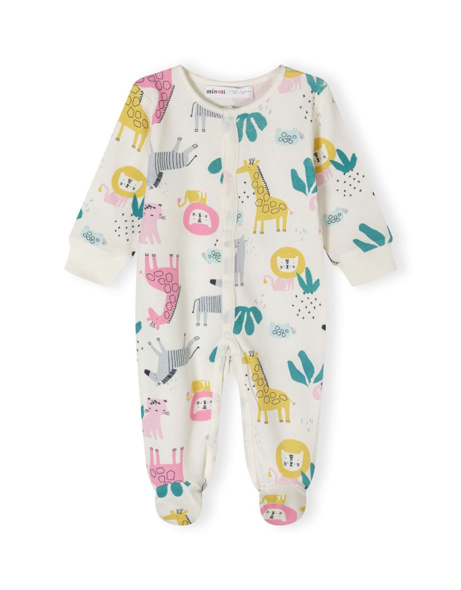 Girls 4 Pack Long Sleeve Sleepsuits