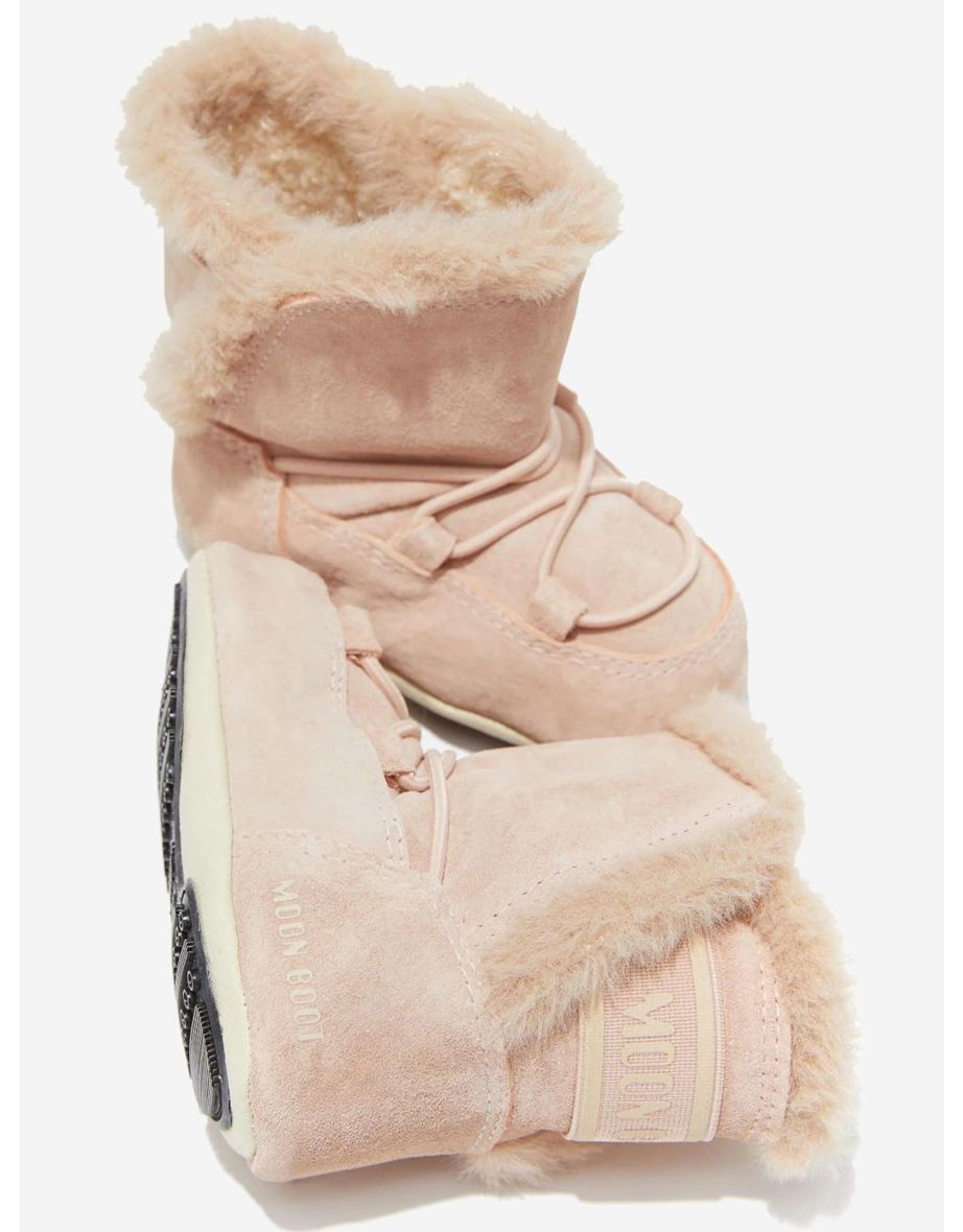 Baby Girls Suede Crib Boots in Pink - 3