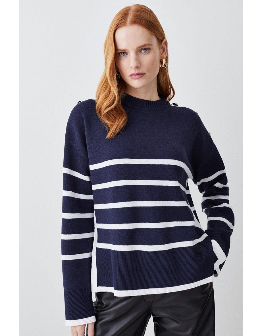 Karen millen hot sale striped jumper