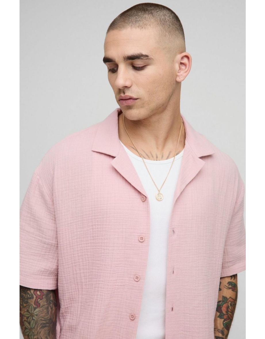 Oversized Revere Cheesecloth Shirt & Relaxed Short Set - 2