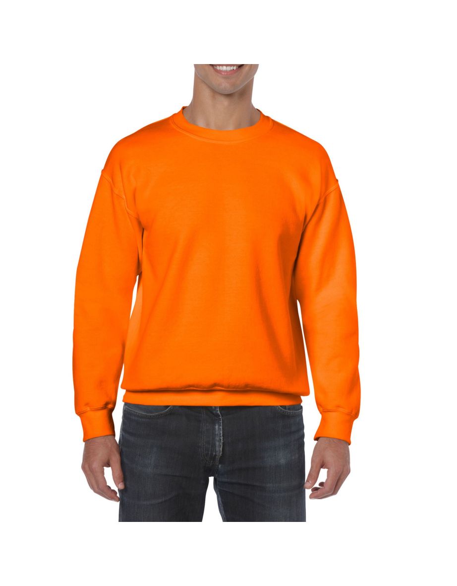 Gildan Mens Heavy Blend Sweatshirt - Safety Orange