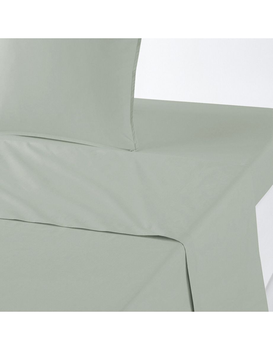 Plain Organic 100% Cotton Percale 200 Thread Count Flat Sheet