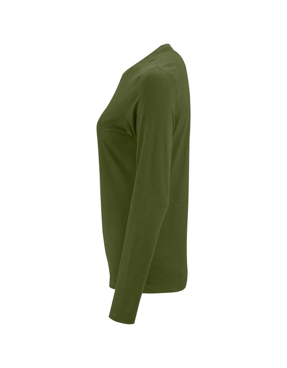SOLS Womens/Ladies Imperial Long Sleeve T-Shirt - Dark Khaki - 2