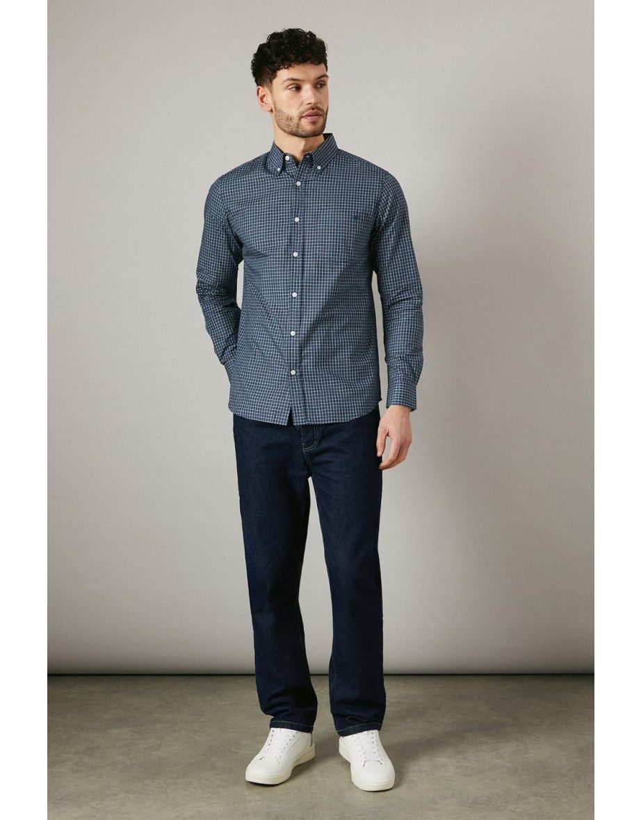 Blue Classic Check Long Sleeve Shirt