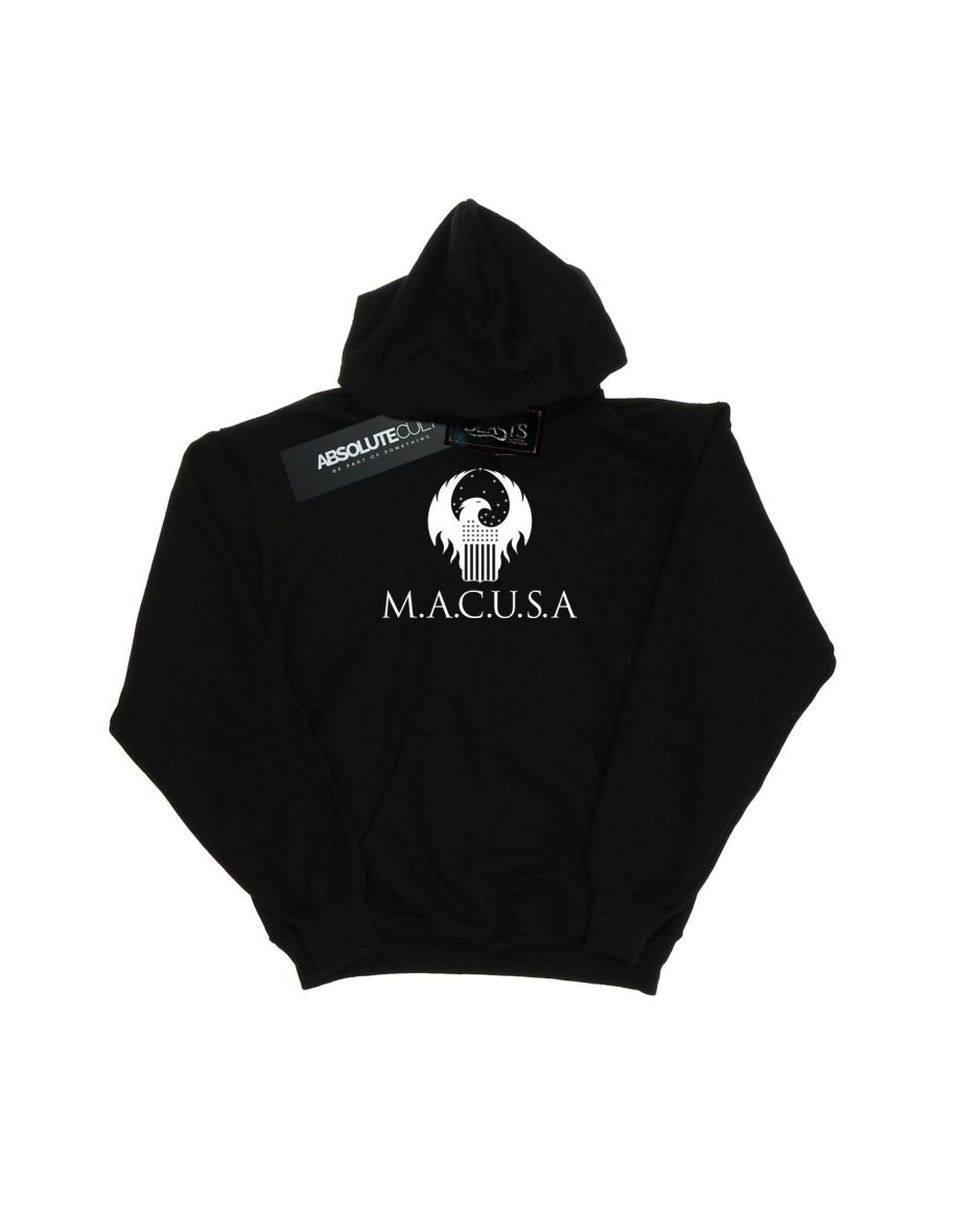 Fantastic Beasts Boys MACUSA Logo Hoodie - Black