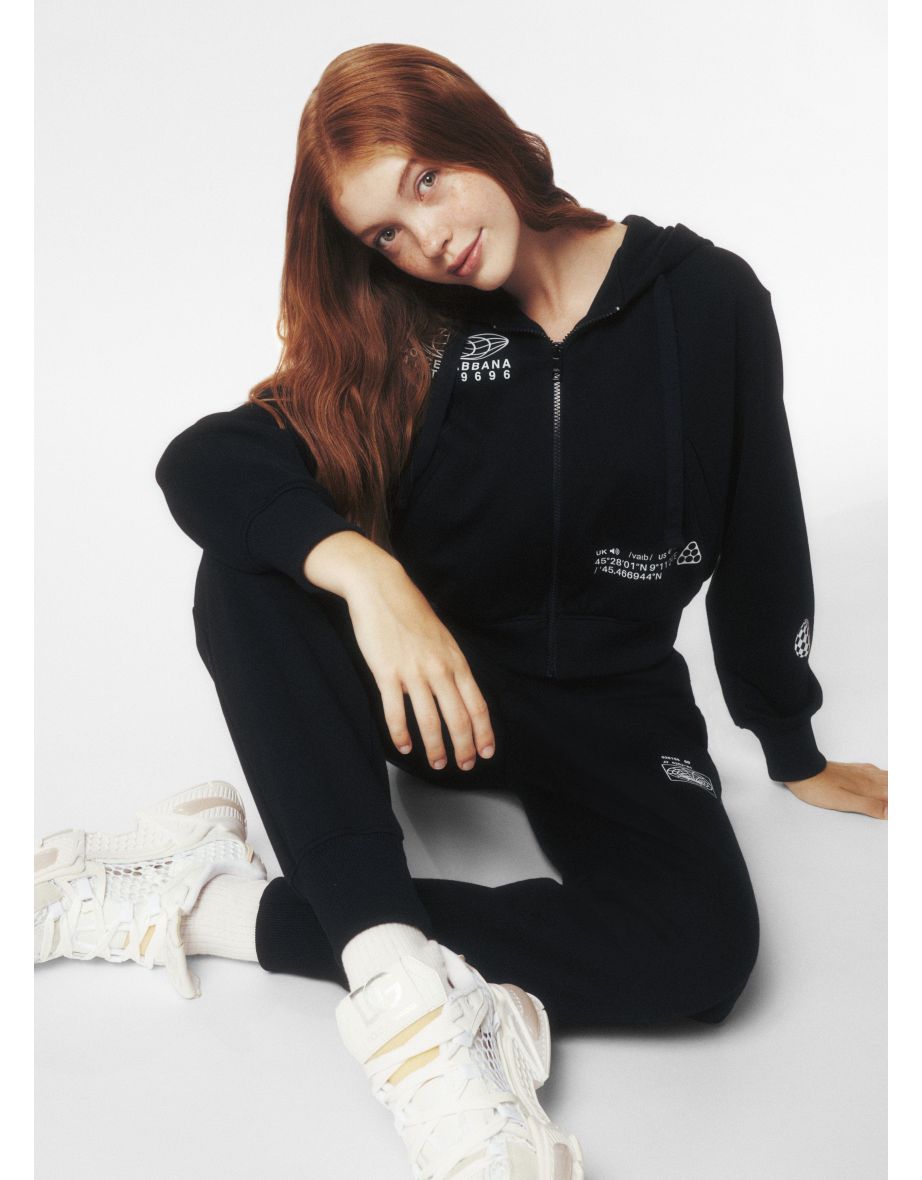 Girls DG Vibe Zip Up Top in Black