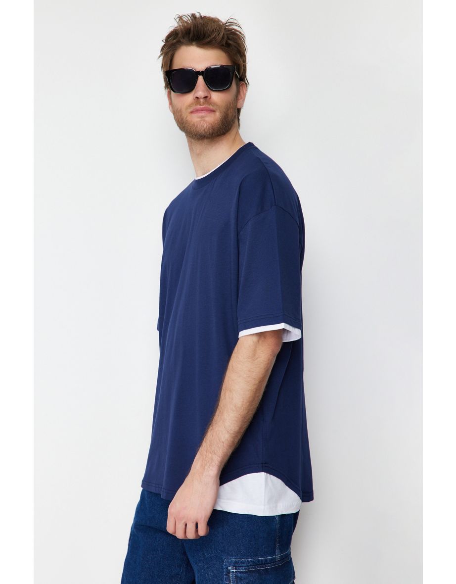 T-Shirt - Navy blue - Oversize