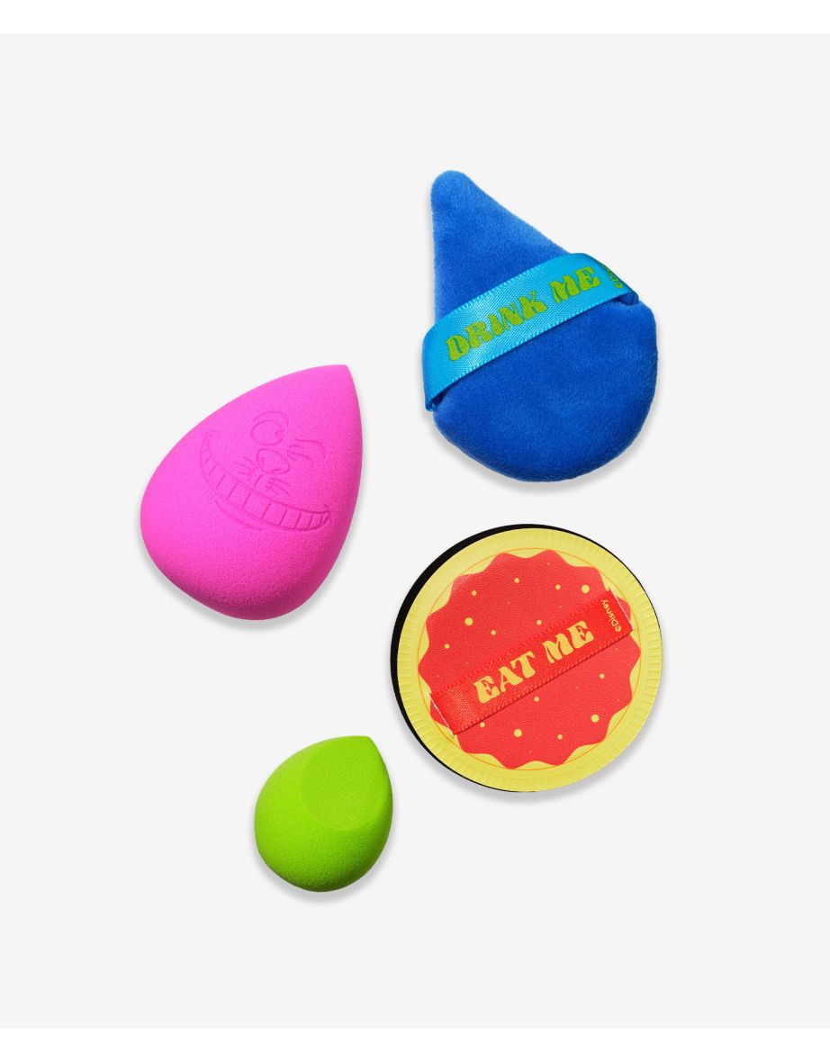 Alice in Wonderland Neon 4 piece sponge and puffs set - 2