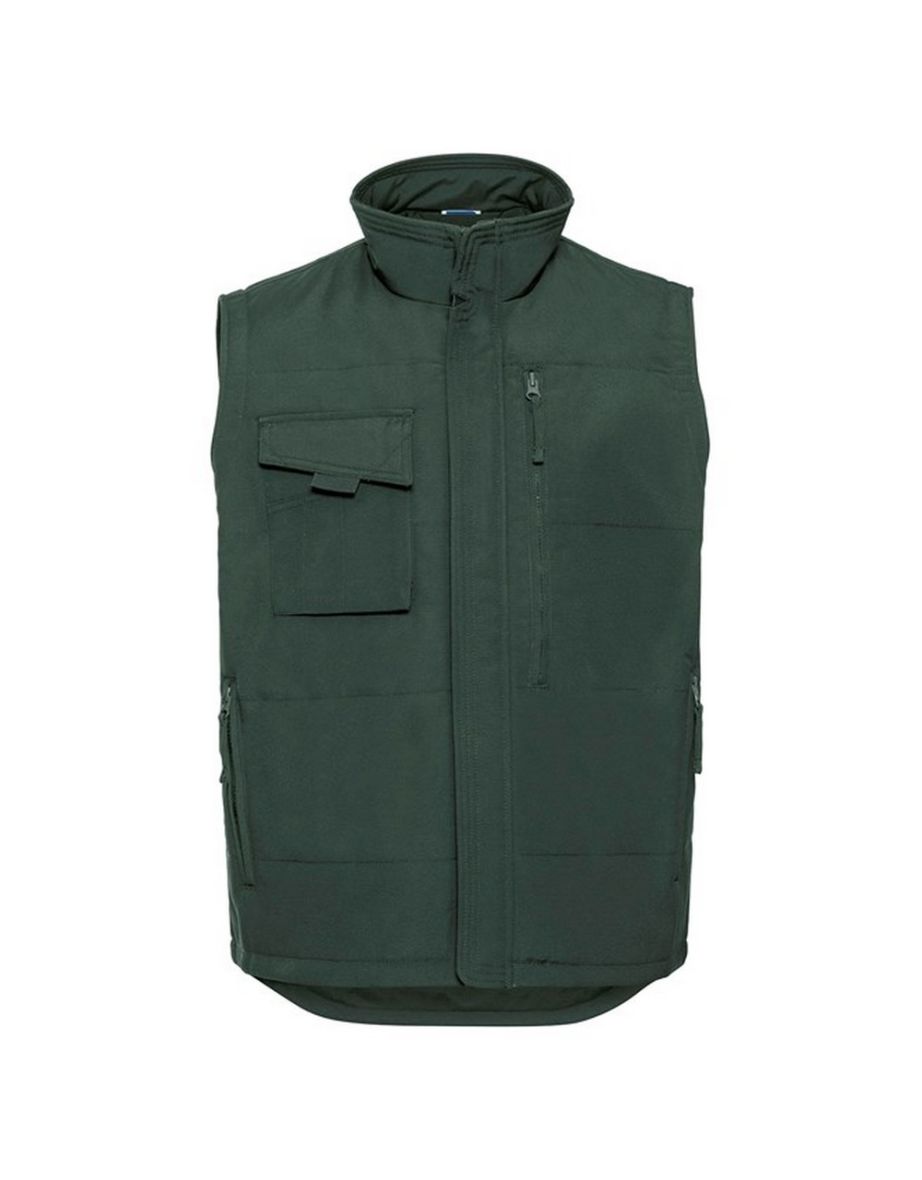 Russell Mens Heavy Duty Gilet - Bottle Green