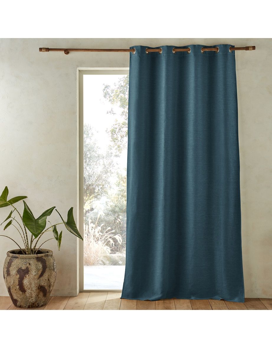 Colin Pure Linen Blackout Curtain with Eyelets