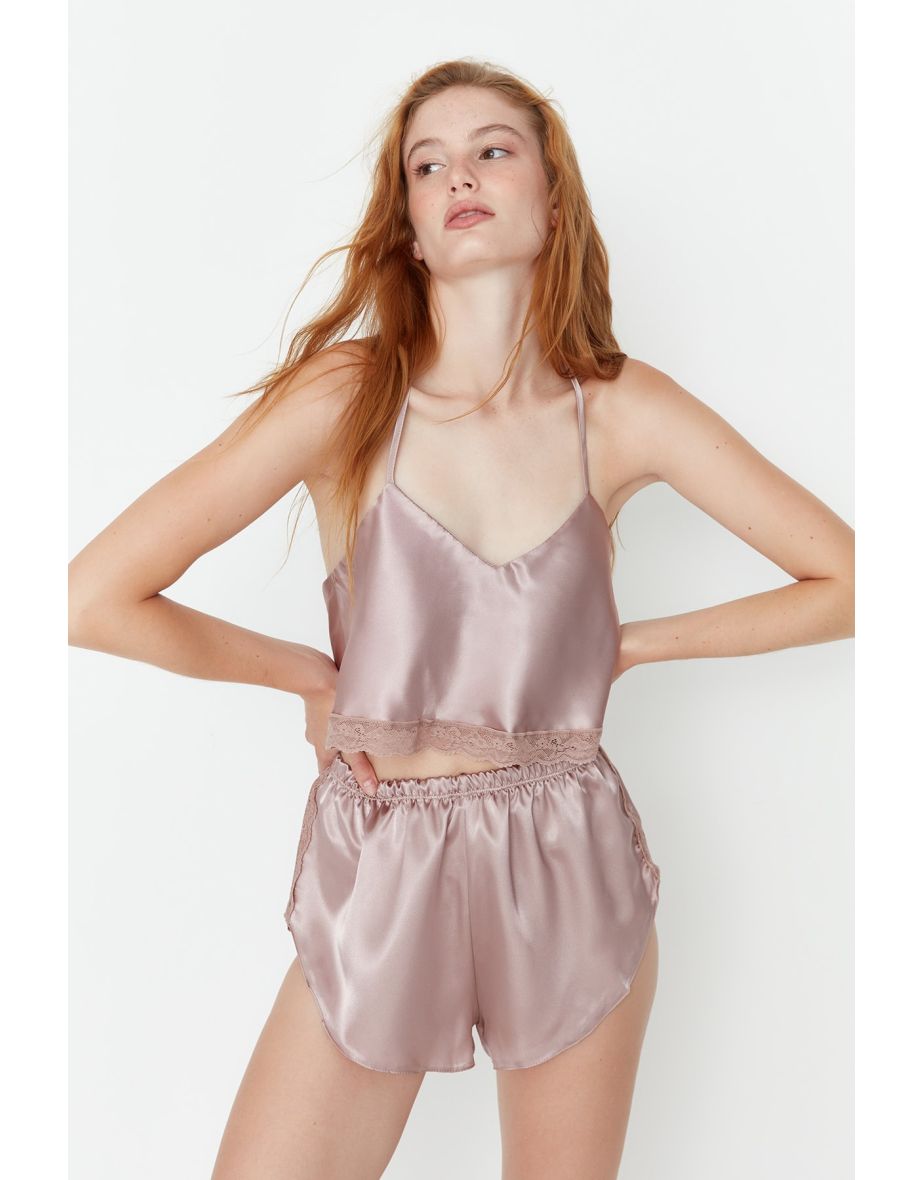 Pajama Set - Brown - Plain