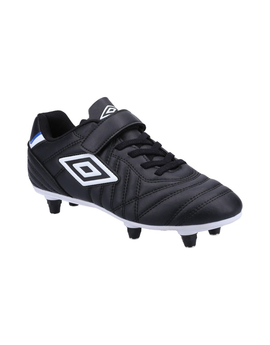 Umbro Childrens/Kids Speciali Liga Leather Football Boots - Black/White - 3