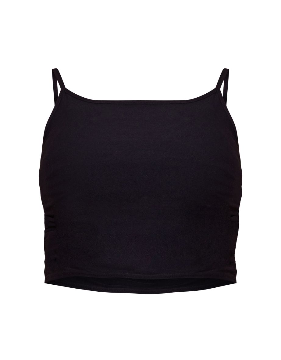 Maternity Black Strappy Crop Top - 4
