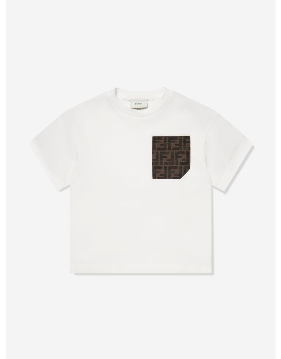 Kids FF Pocket T-Shirt in White