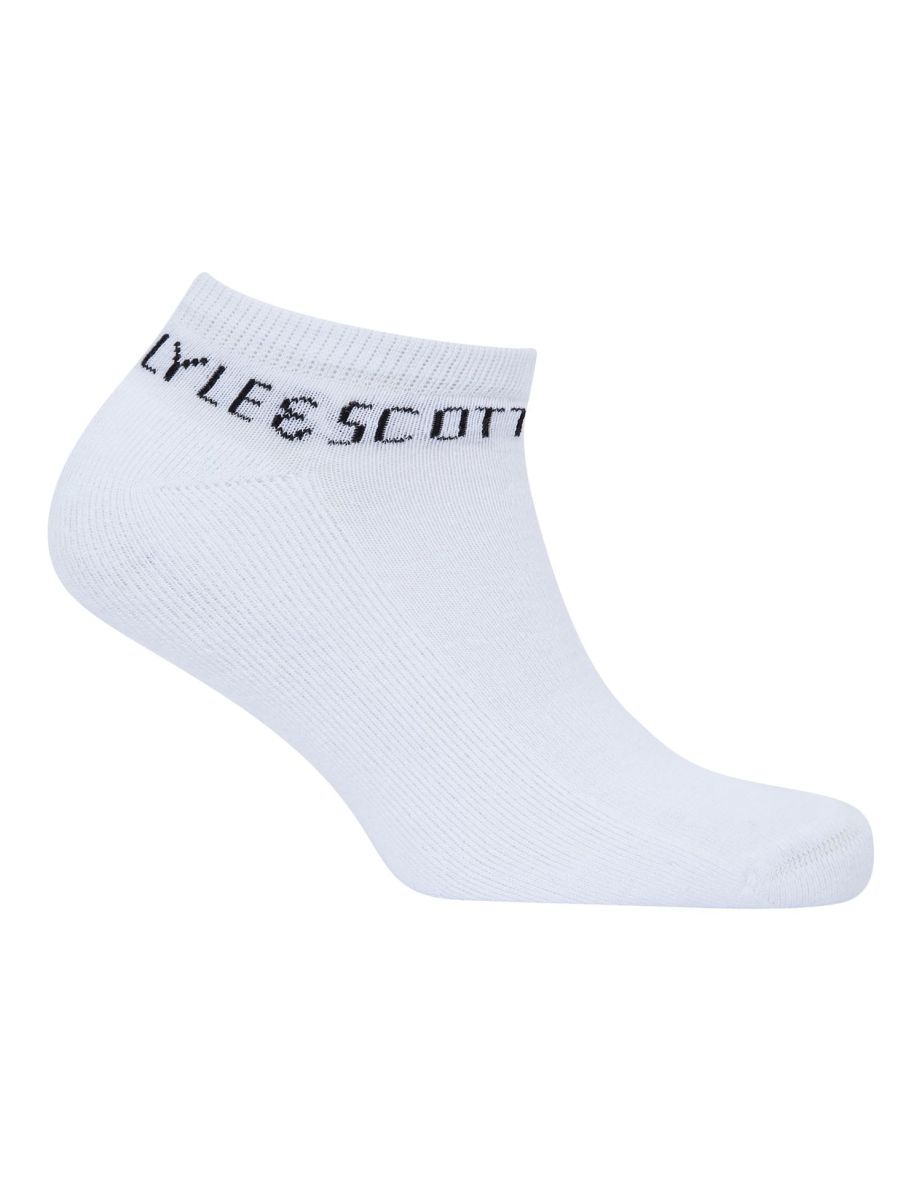 Men's Lyle And Scott 3 Pack of Ankle Socks in White - 1