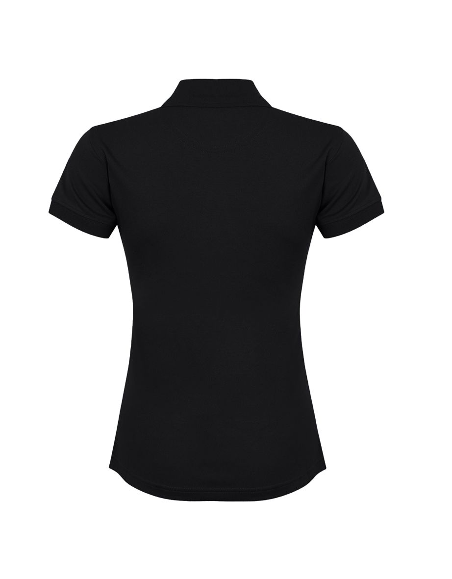 Henbury Womens/Ladies Coolplus® Fitted Polo Shirt - Black - 1