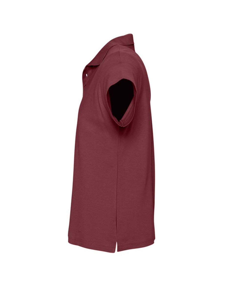 SOLS Mens Summer II Pique Short Sleeve Polo Shirt - Burgundy - 2
