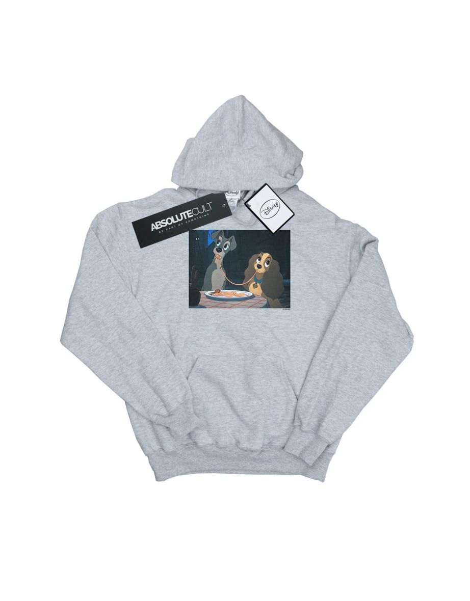 Disney Girls Lady And The Tramp Spaghetti Slurp Hoodie - Sports Grey - 1