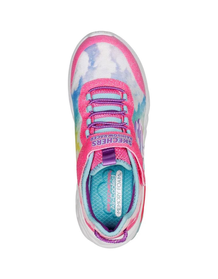 Skechers Girls S Lights Rainbow Trainers - Pink/Multicoloured - 3