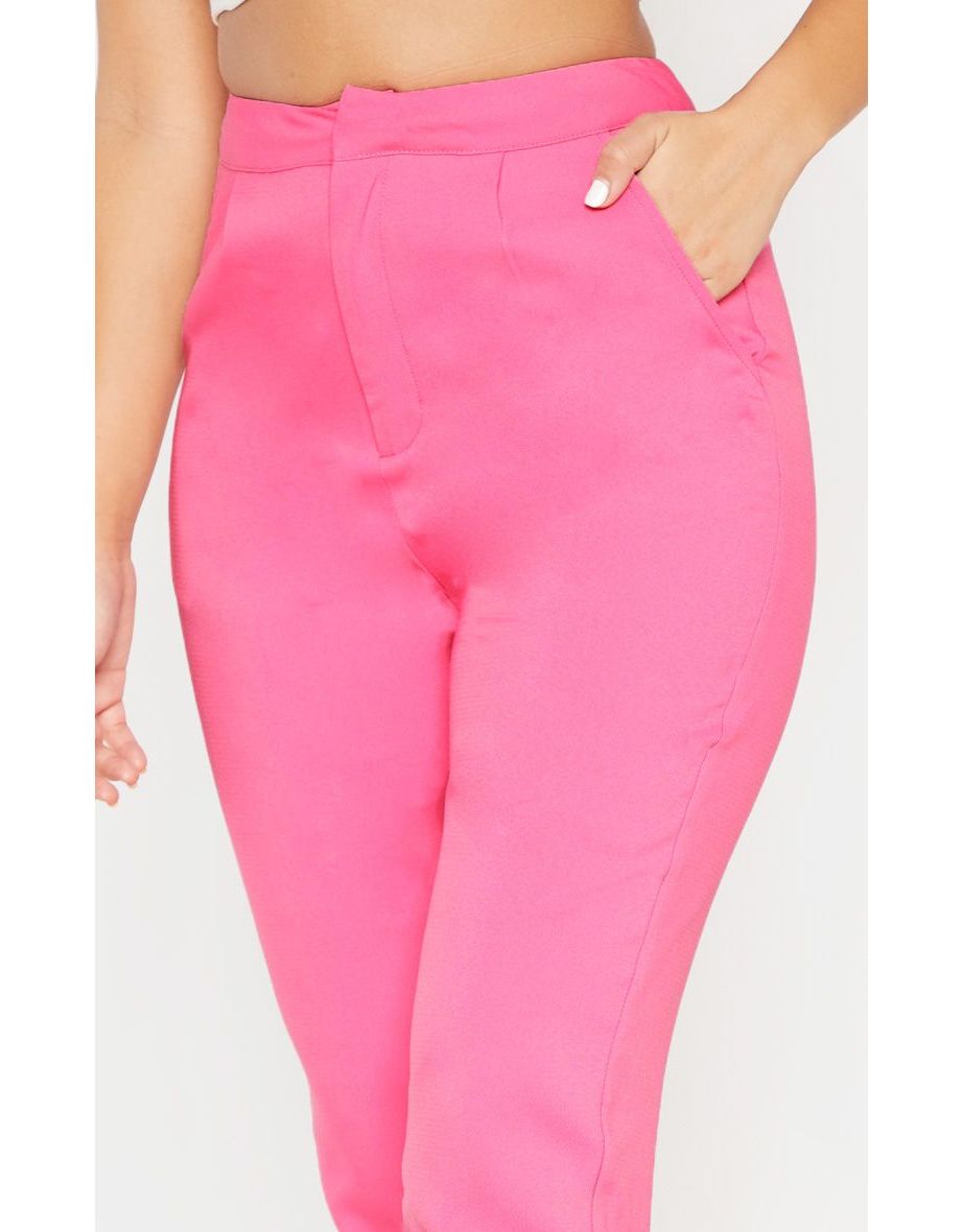 Bubblegum Pink Cropped Trouser - 4