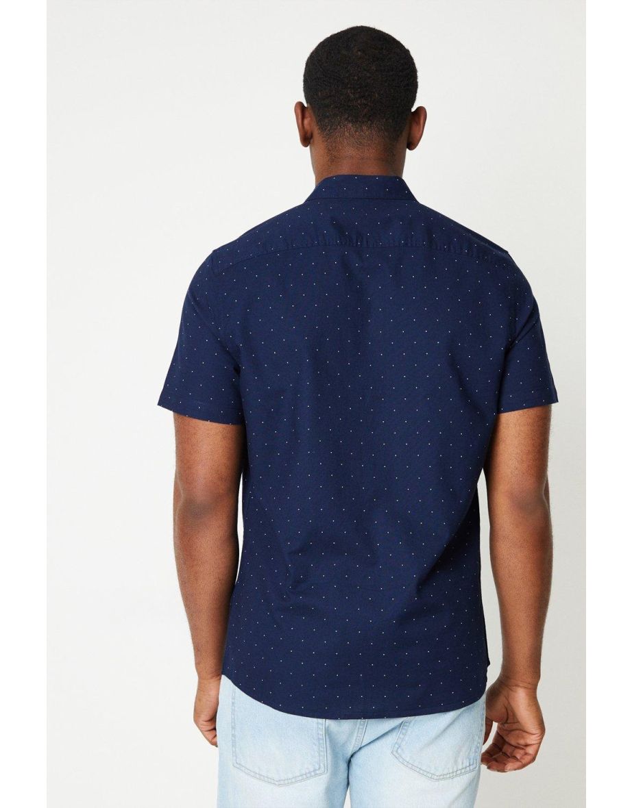 Short Sleeve Polka Dot Shirt - 2