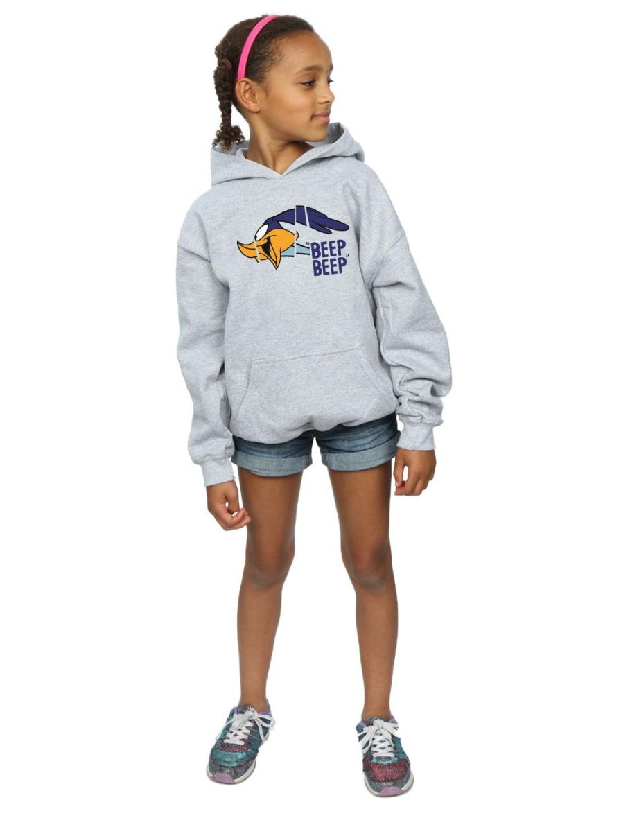 Looney Tunes Girls Road Runner Beep Beep Hoodie - Sports Grey - 3