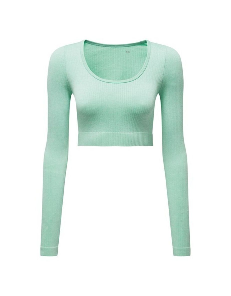 TriDri Womens/Ladies Ribbed Seamless 3D Crop Top - Peppermint