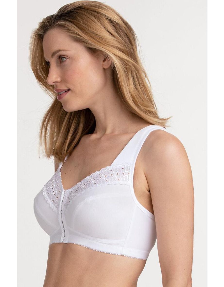 Zip front cotton bra hotsell