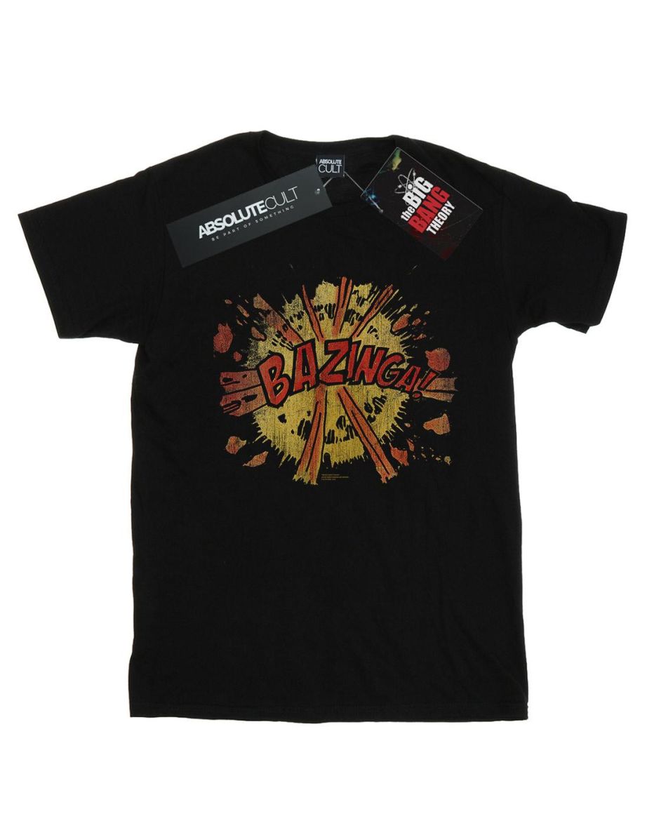 The Big Bang Theory Mens Bazinga Explosion T-Shirt - Black - 1