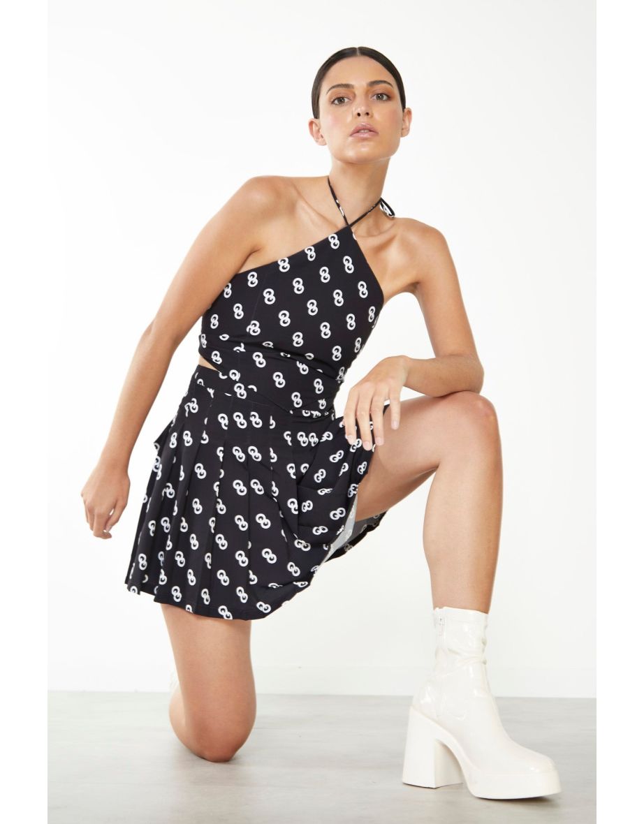 Glamorous Care Logo Print Halter Neck Top - 2