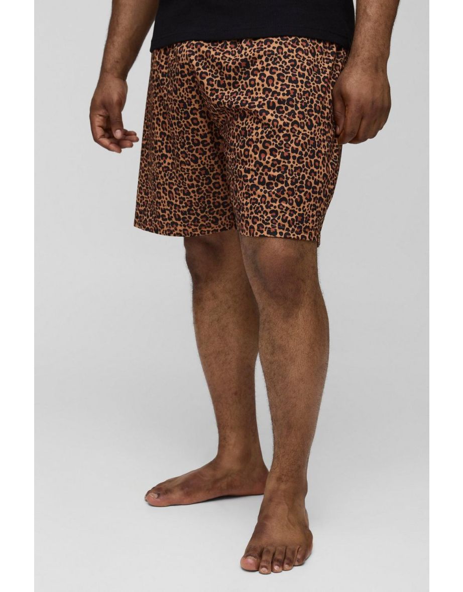 Plus Lounge Leopard Print 2 Pack Short Set