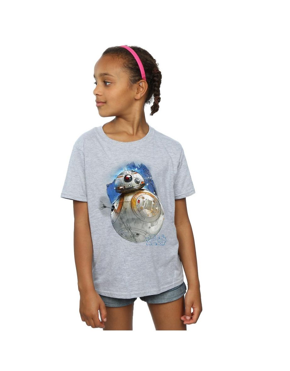 Star Wars: The Last Jedi Girls BB-8 Brushed T-Shirt - Sports Grey