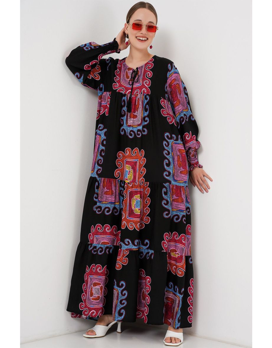 Patterned Long Dress