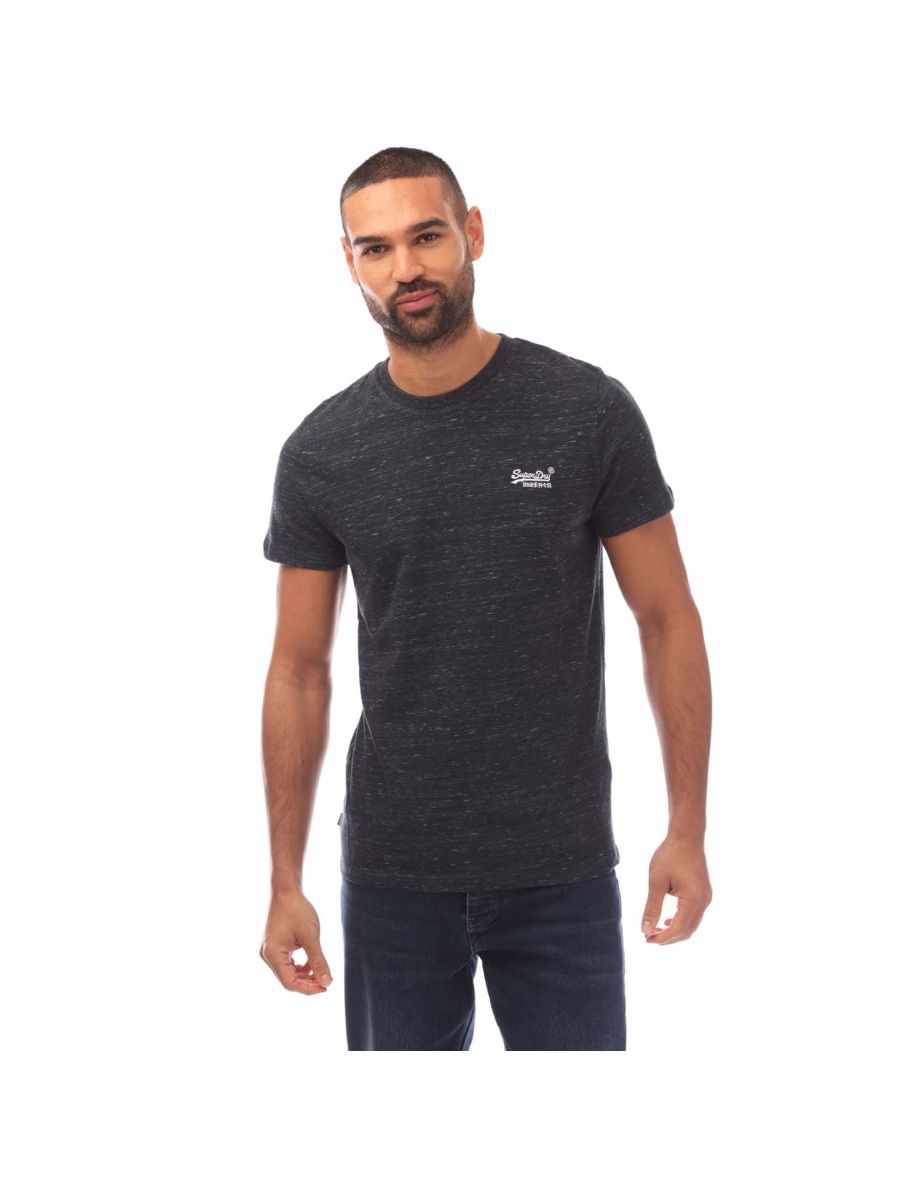 Men's Superdry Orange Label Vintage Embroidery T-Shirt in Blue