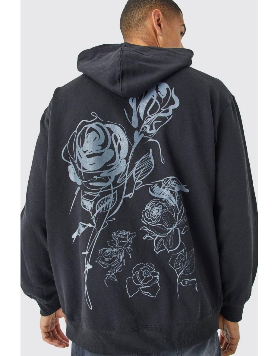 Rose shops Graphic Hoodie