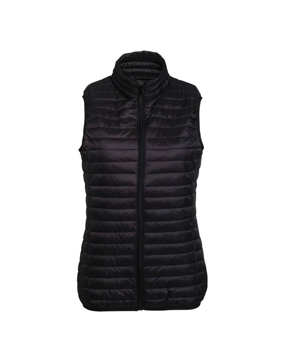 2786 Womens/Ladies Tribe Fineline Padded Gilet/Bodywarmer - Black