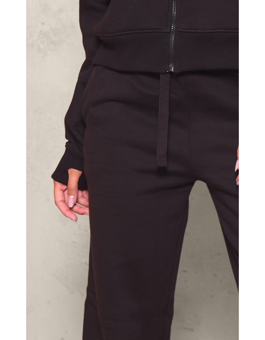 Black Wide Leg Oversized Joggers - 3