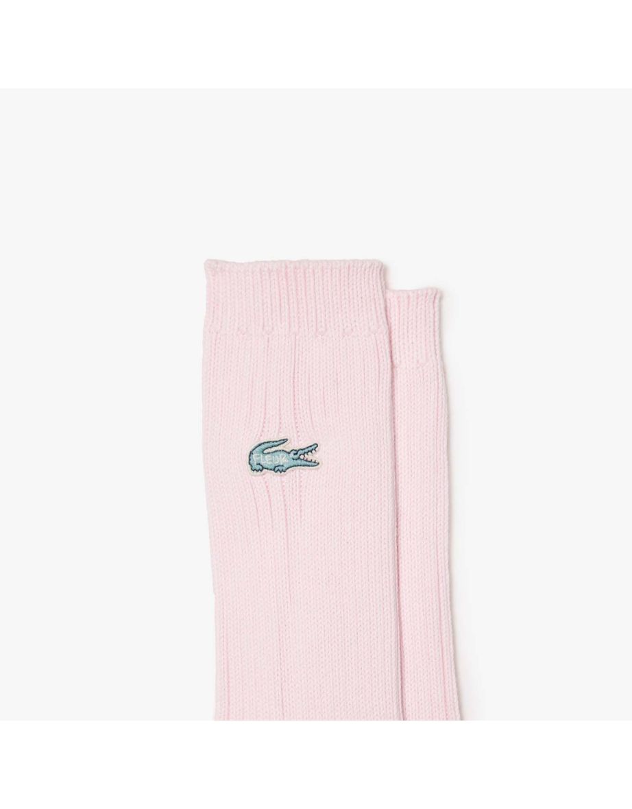 Men's Lacoste x Le Fleur Ribbed Socks in Pink - 1