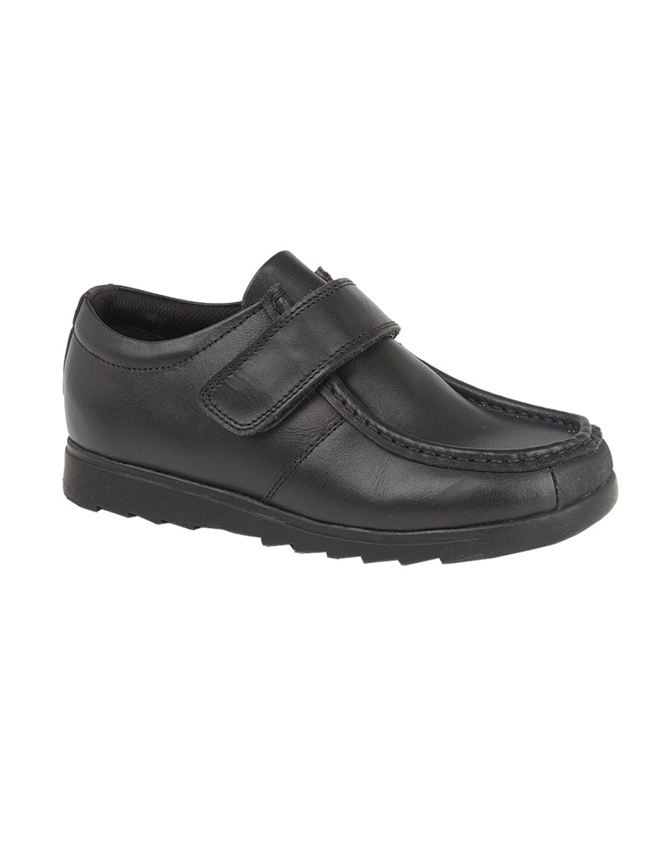 Roamers Childrens/Boys One Bar Touch Fastening Casual Shoe - Black