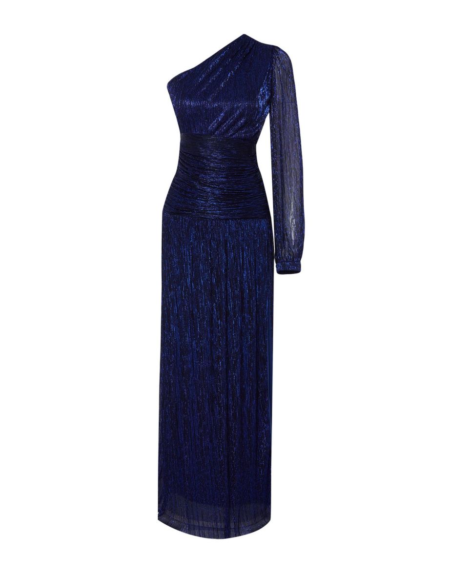 Sax Plain Fitted Knitted Evening Dress & Prom Dress - 7
