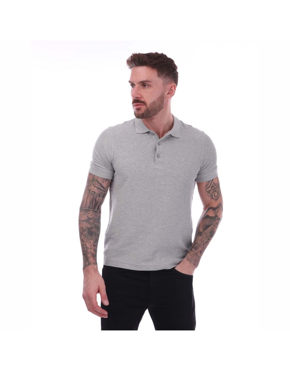 Men's Farah Cove Polo Shirt in Grey